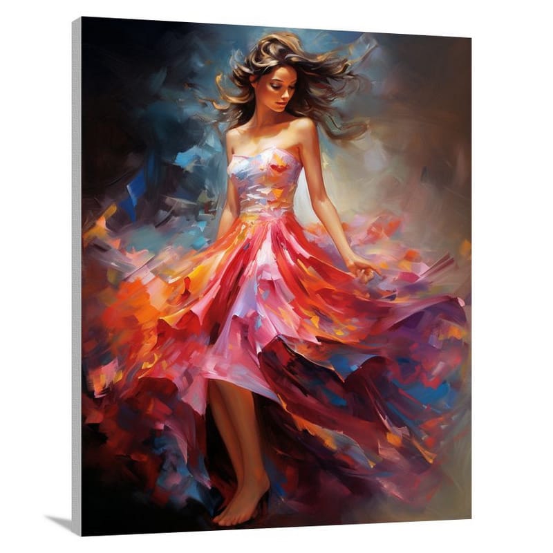 Ethereal Elegance: Dress in Fashion - Canvas Print