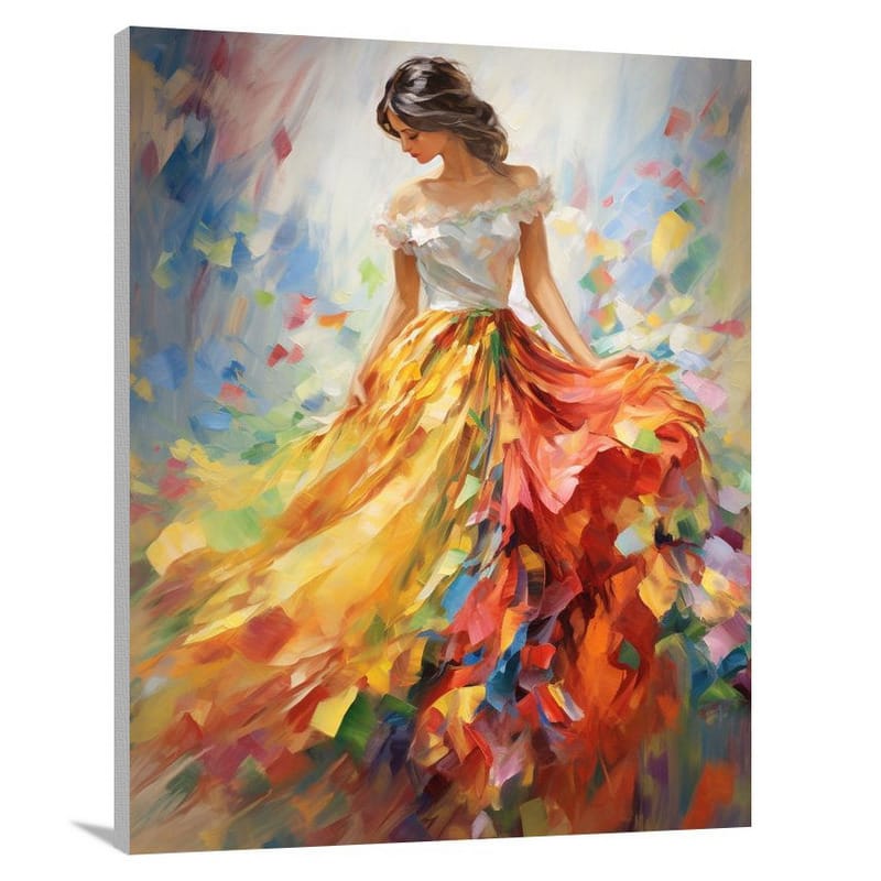 Ethereal Elegance: Dress in Fashion - Impressionist - Canvas Print