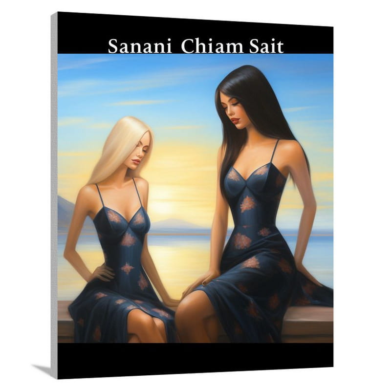 Ethereal Elegance: Women's Swimsuit & Bikini - Canvas Print