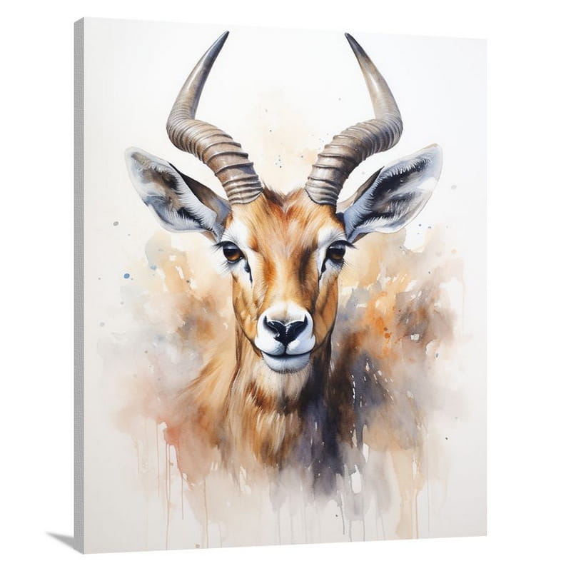 Ethereal Encounter: Antelope's Grace - Canvas Print