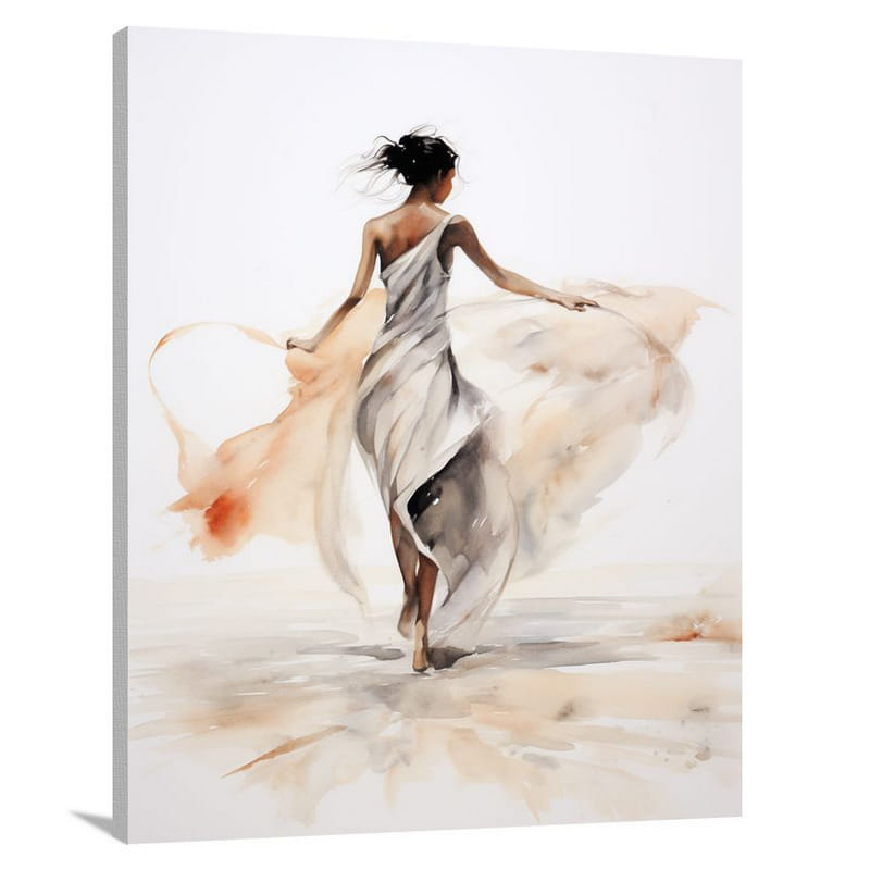 Ethereal Grace: Dancer's Profession - Watercolor - Canvas Print