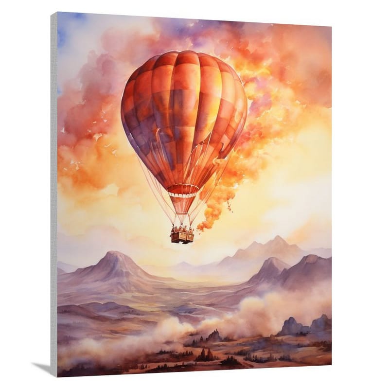 Ethereal Journey: Hot Air Balloon - Canvas Print
