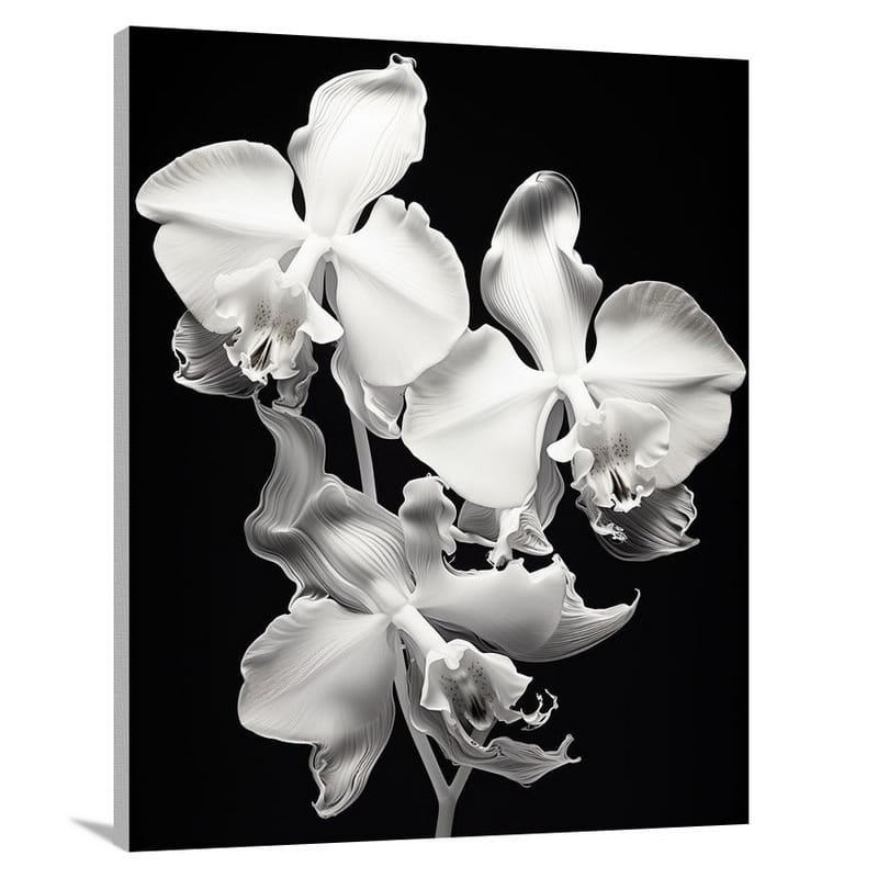 Ethereal Orchid: A Radiant Bloom - Canvas Print