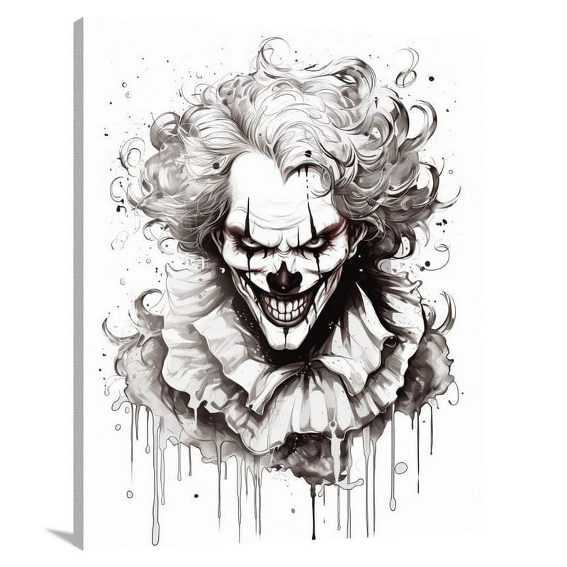 Evil Clown: Haunted Dreamscape - Canvas Print