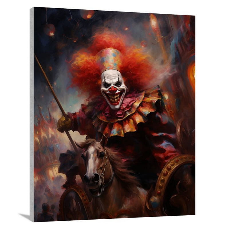 Evil Clown's Carousel - Canvas Print