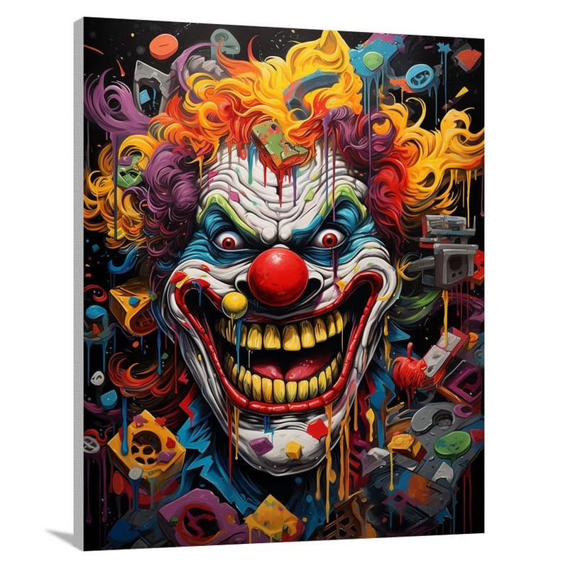 Evil Clown's Cursed Wonderland - Canvas Print
