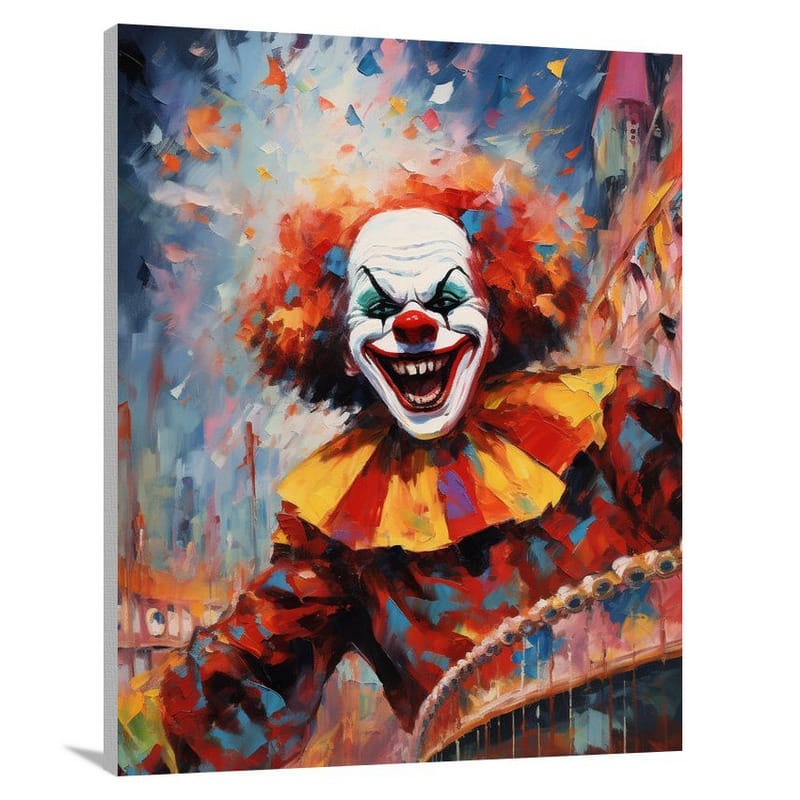 Evil Clown's Sinister Carnival - Canvas Print