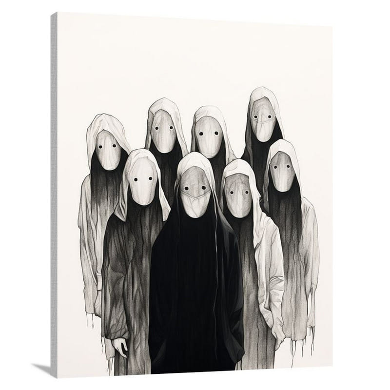 Faceless - Black and White - Canvas Print