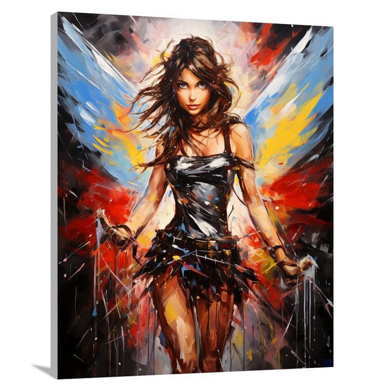 Fairy Warrior: Guardian of Realms - Pop Art - Canvas Print