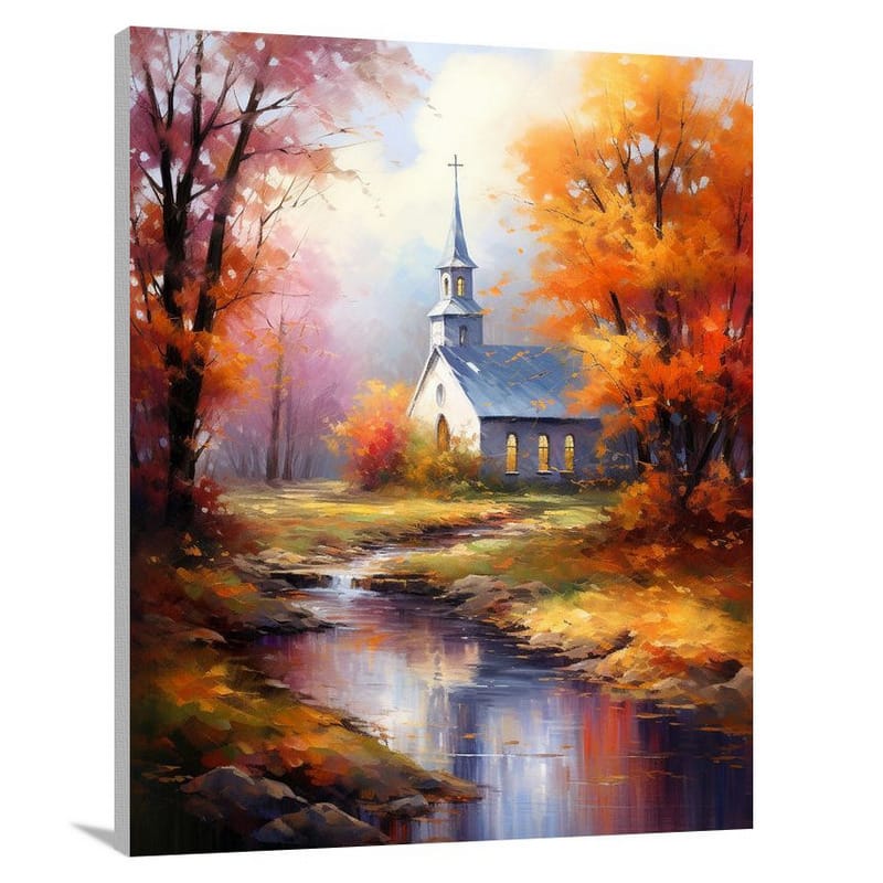 Faith's Autumn Serenity - Canvas Print
