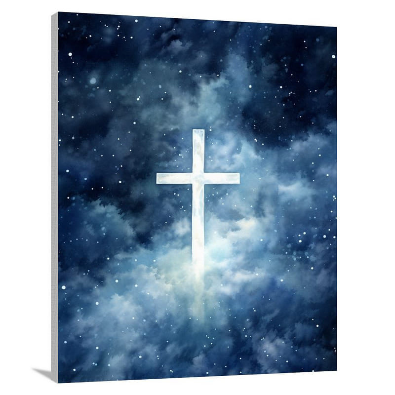 Faith's Celestial Embrace - Canvas Print