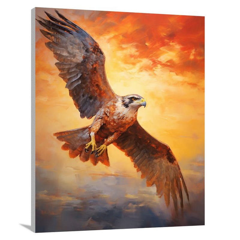 Falcon's Flight - Impressionist - Canvas Print