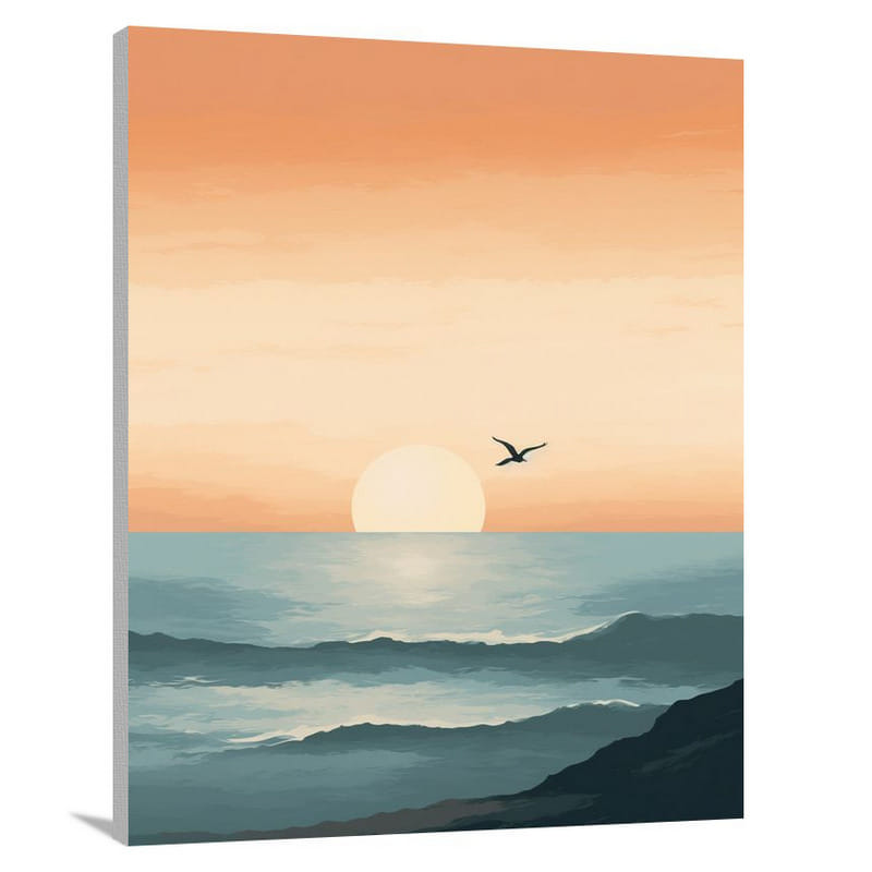 Falcon's Serenity - Minimalist - Canvas Print