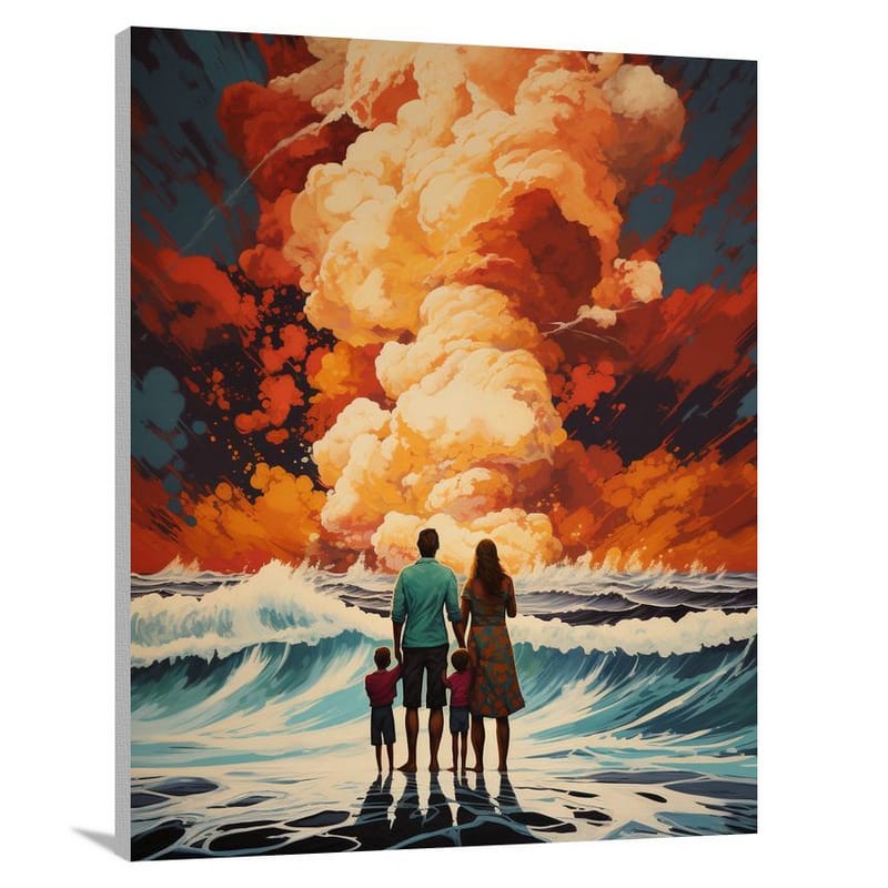 Family Embrace - Pop Art - Canvas Print