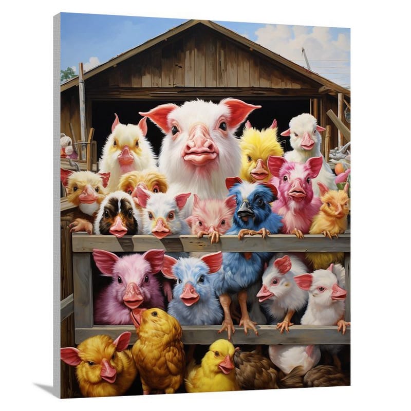 Farm Animal Symphony - Canvas Print