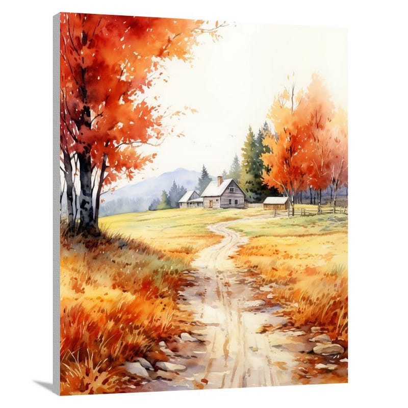 Farm in Autumn - Canvas Print