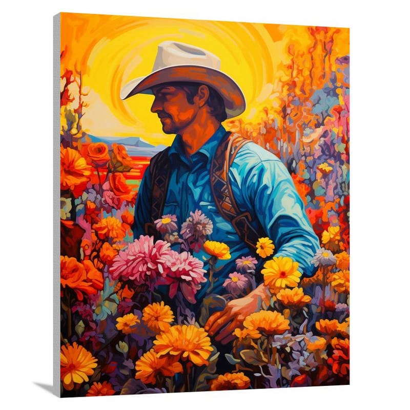 Farmer's Blossoming Journey - Canvas Print