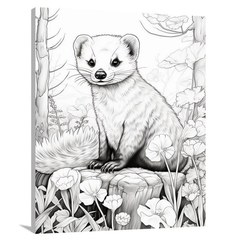 Ferret's Forest Harmony - Canvas Print