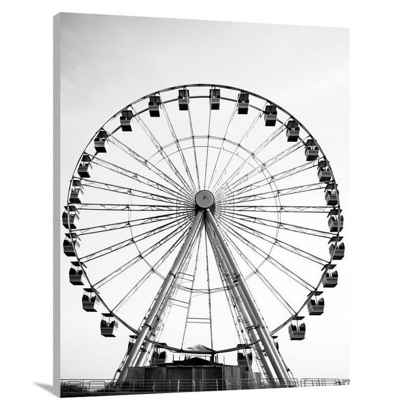 Ferris Wheel's Shadow Dance - Canvas Print