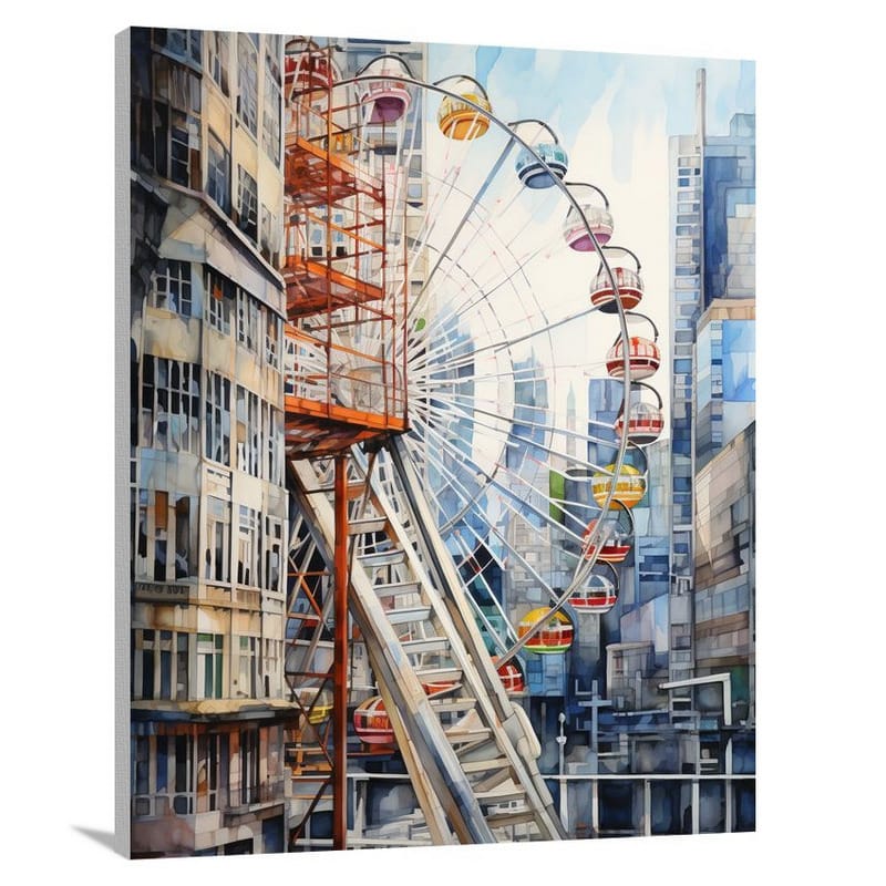 Ferris Wheel Symphony - Contemporary Art - Canvas Print