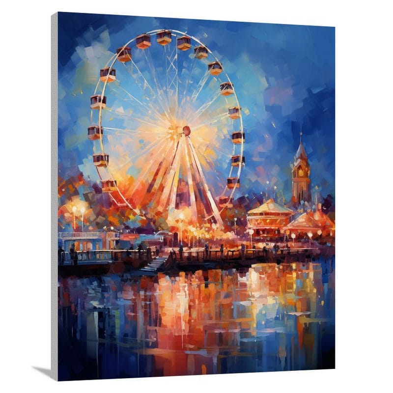 Ferris Wheel Symphony - Impressionist - Canvas Print