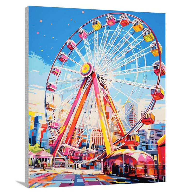 Ferris Wheel Symphony - Pop Art 2 - Canvas Print