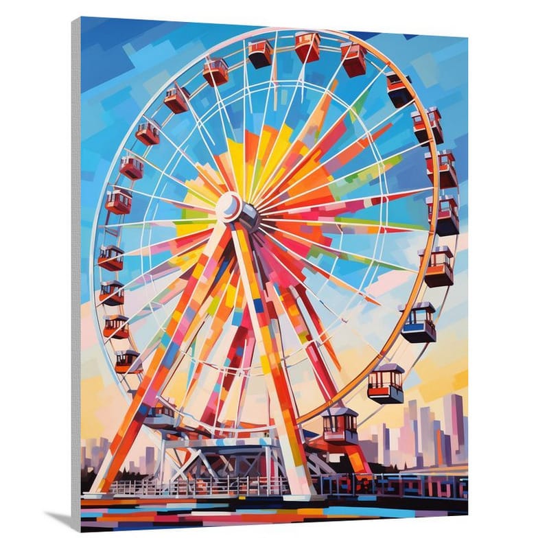 Ferris Wheel Symphony - Pop Art - Canvas Print