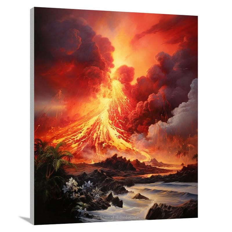 Fiery Majesty: Hawaii's Power - Canvas Print