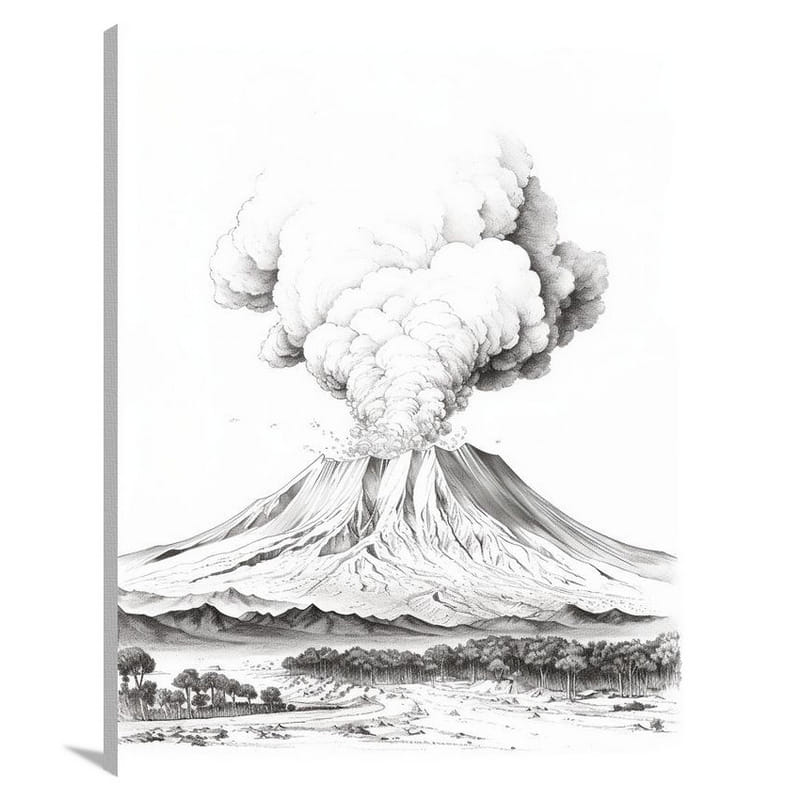 Fiery Majesty: Madagascar's Volcanic Symphony - Canvas Print