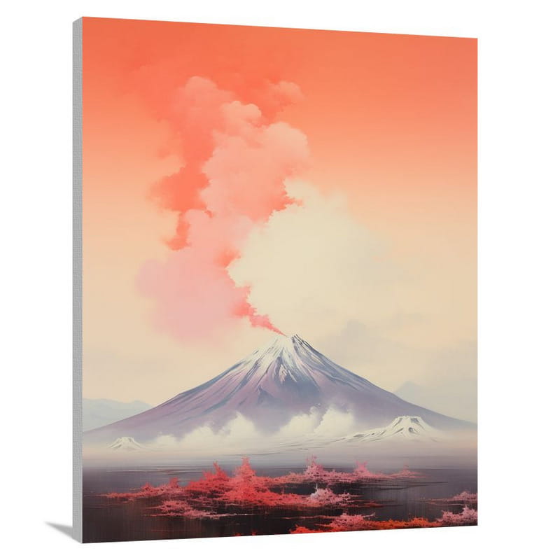 Fiery Majesty: Russia's Volcanic Awakening - Canvas Print