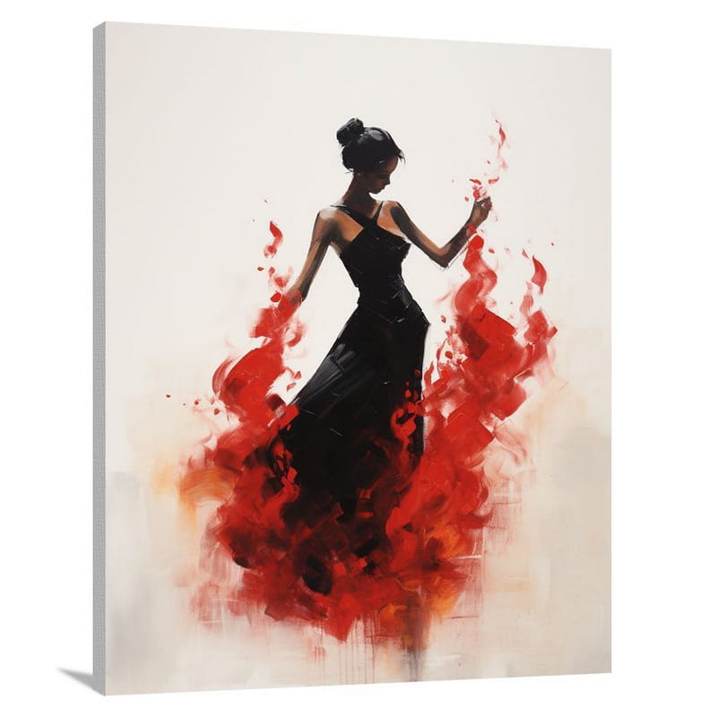 Fiery Passion: Dancer's Profession - Canvas Print