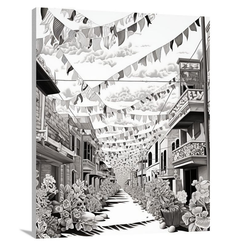 Fiesta in Santa Fe, NM - Canvas Print