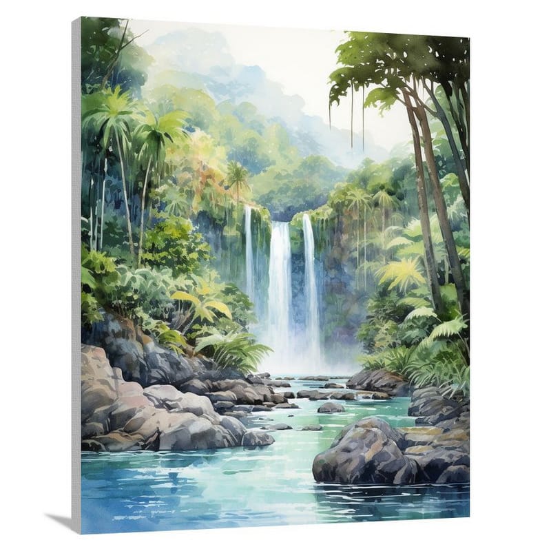 Fiji's Enchanting Cascades - Canvas Print