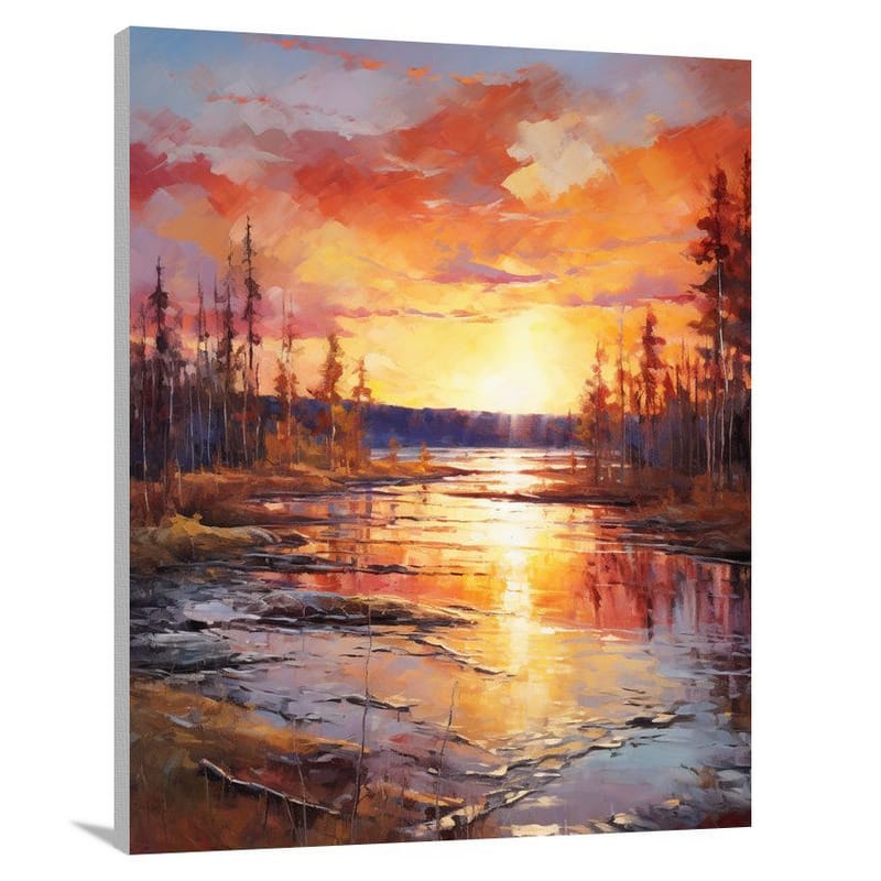 Finnish Sunset Serenade - Canvas Print