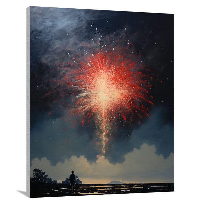 Firework - Minimalist - Canvas Print