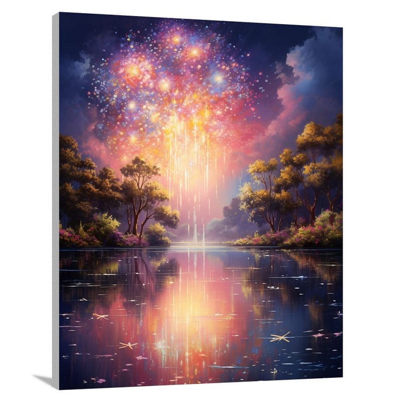 Firework Symphony - Contemporary Art - Canvas Print