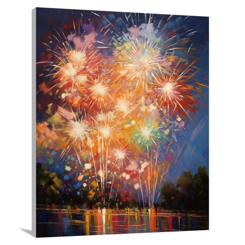 Firework Symphony - Impressionist - Canvas Print