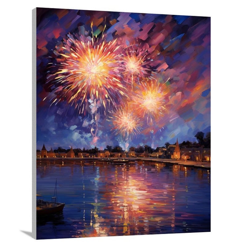 Firework Symphony in Nature - Canvas Print