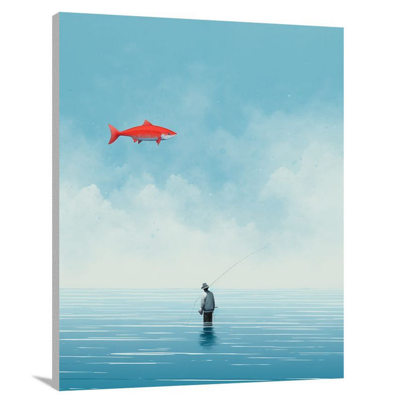 Fisherman's Serenade - Minimalist - Canvas Print