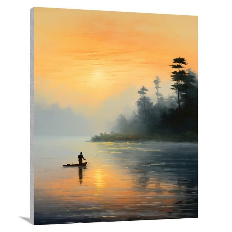 Fishing at Dawn - Canvas Print