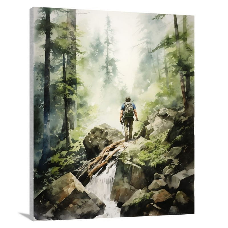 Fitness Journey: Conquering Nature's Trails - Canvas Print