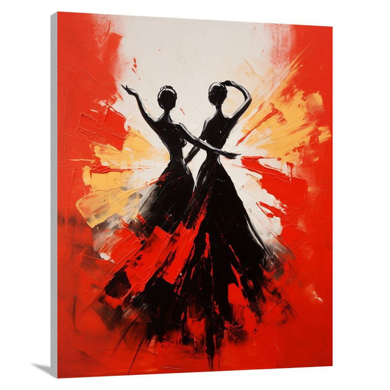 Flamenco Essence: Spain's Fiery Rhythm - Canvas Print