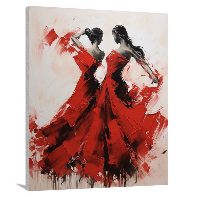 Flamenco Rhythm - Minimalist - Canvas Print