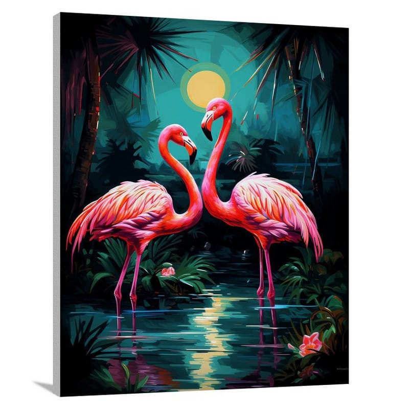 Flamingo Frenzy - Canvas Print
