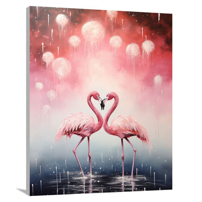 Flamingo Love - Canvas Print