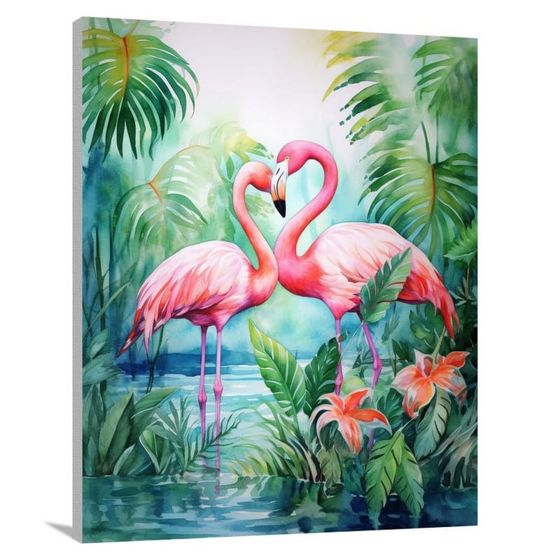 Flamingo's Haven - Canvas Print