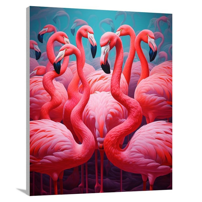 Flamingo's Serenade - Contemporary Art - Canvas Print