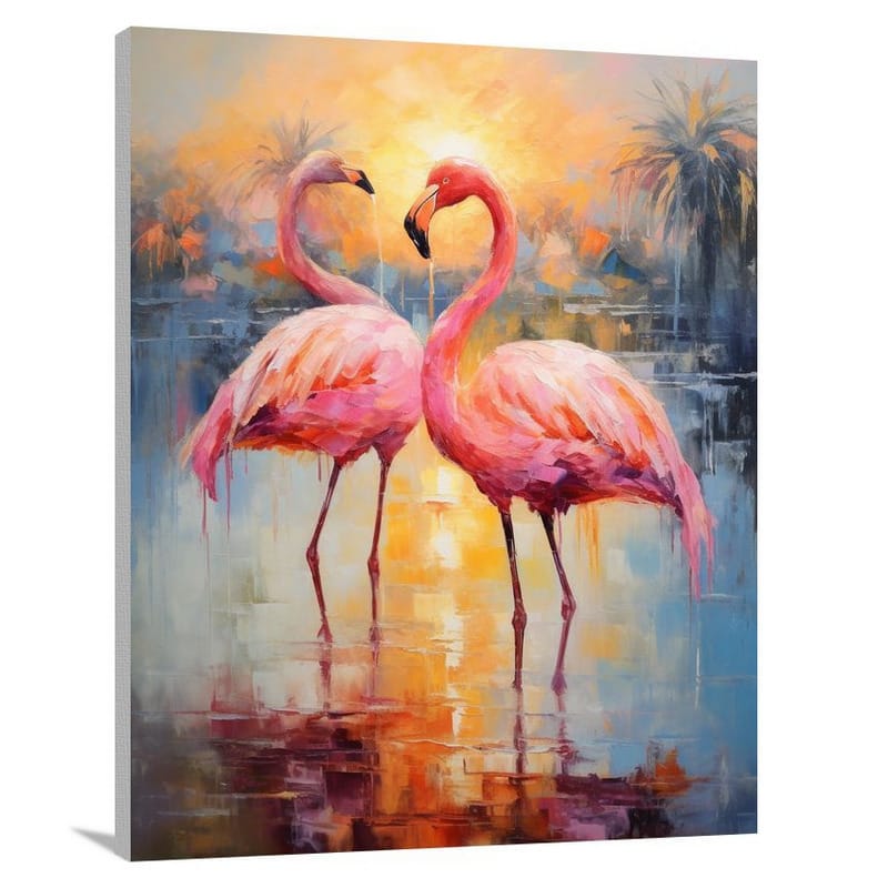 Flamingo Serenade - Canvas Print