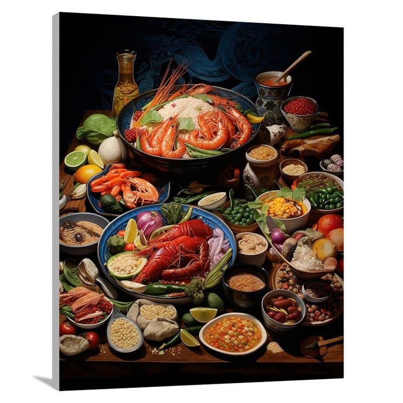 Flavors Unite: American Cuisine Abroad - Canvas Print