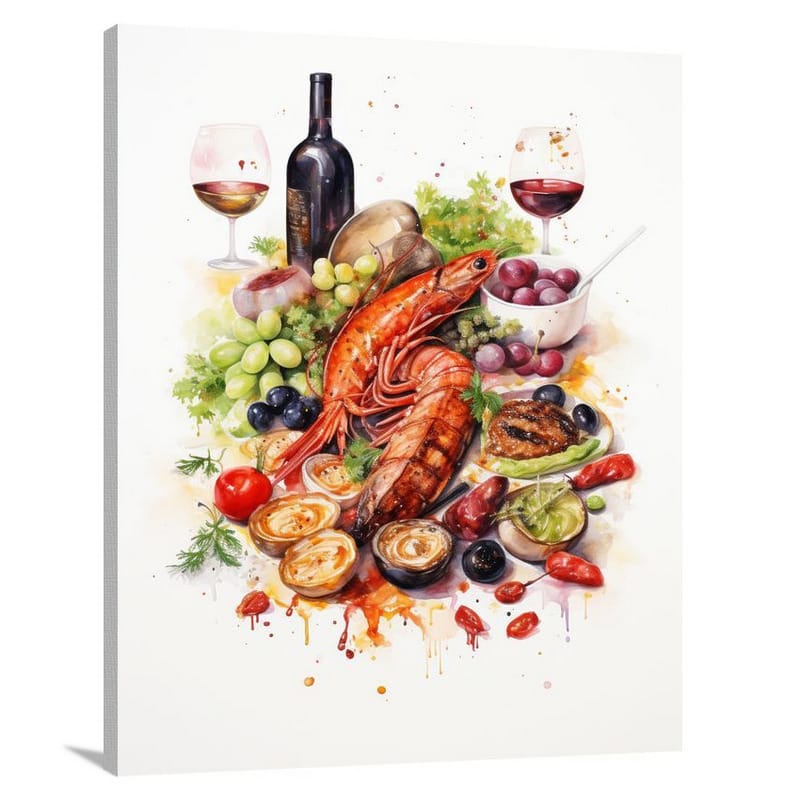 Flavors Unite: American Cuisine - Canvas Print